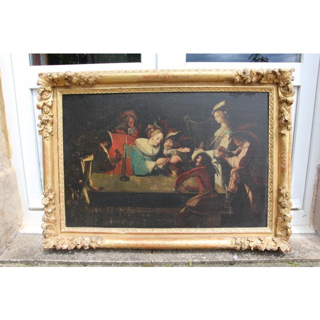 After Jacques Callot, Figurative Composition, 18th Century, Oil Painting on Canvas, Framed For Sale - Image 9 of 9