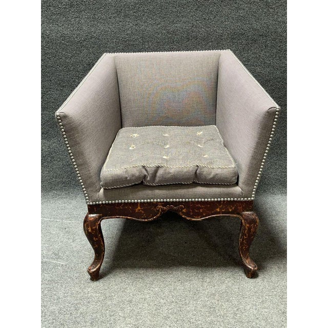 Textile Van Thiel Upholstered Club Chair For Sale - Image 7 of 9