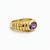 Modern Oval Bezel Amethyst Ring for Men Silver, Gold, Size 10 For Sale - Image 3 of 5