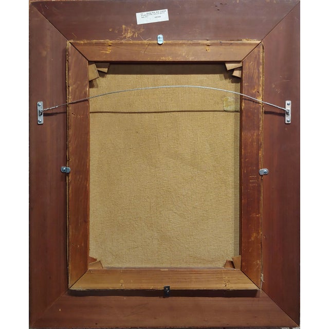 Chocolate Pair of Lions - 19th Century Victorian Oil Painting on Canvas For Sale - Image 8 of 9