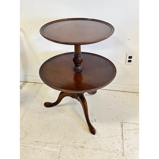 Baker Furniture Company 1930s 40s Baker Dumb Waiter Cake Pie Table For Sale - Image 4 of 10