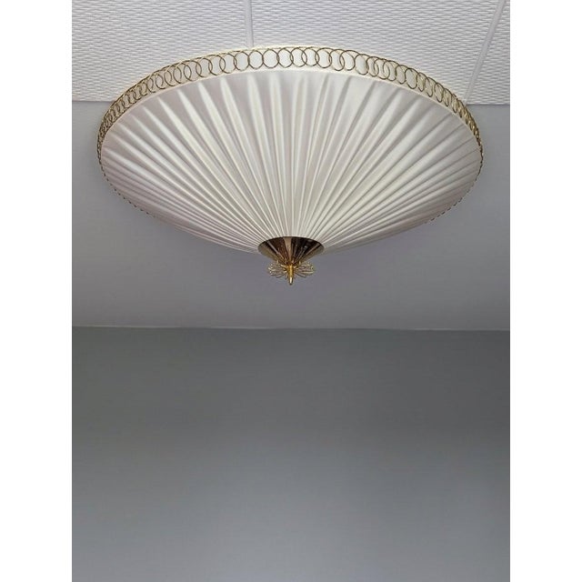 1950s Large Mid-Century Finnish Model K5-27 Flush Mount by Paavo Tynell for Idman, 1950s For Sale - Image 5 of 16