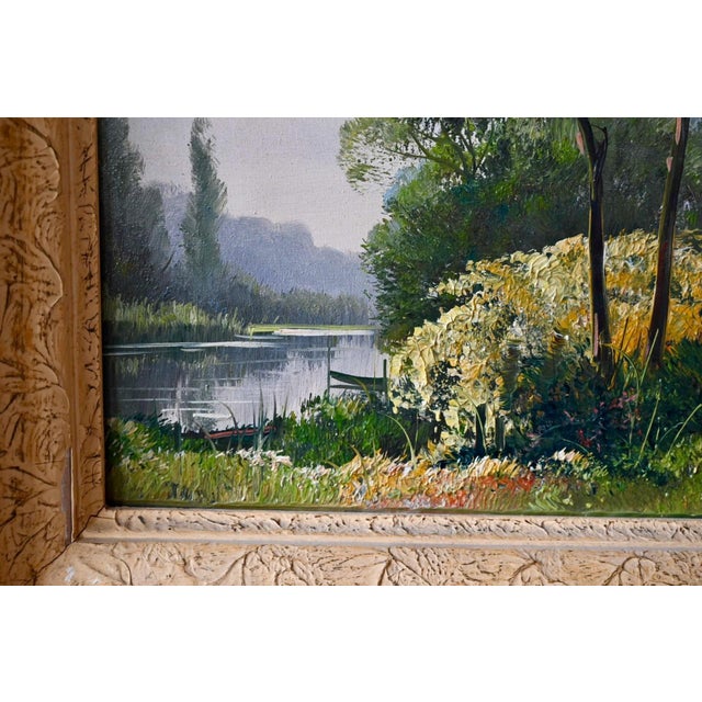 Marceau, Landscape Composition, 1950s, Oil Painting on Canvas, Framed For Sale - Image 8 of 11