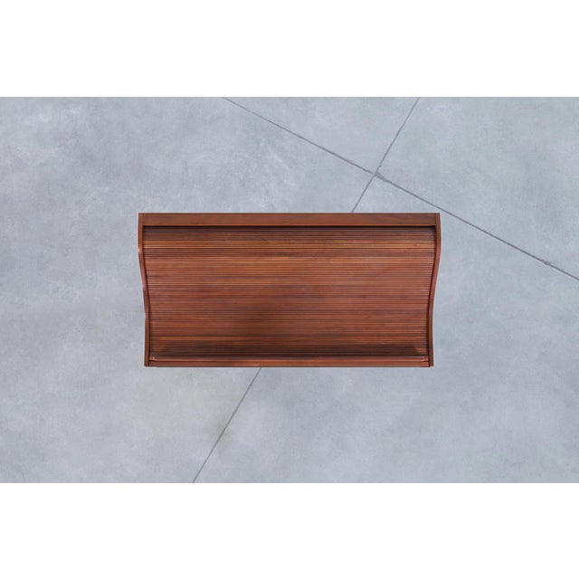 Mid-Century Walnut Roll-Top Desk by John Kapel for Glenn of California For Sale - Image 13 of 14