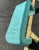 1980s Custom Made Waterfall Teal Bench For Sale - Image 4 of 5