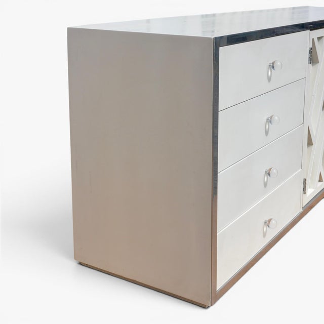 Milo Baughman Vintage Milo Baughman Style Dresser With Mirror For Sale - Image 4 of 8