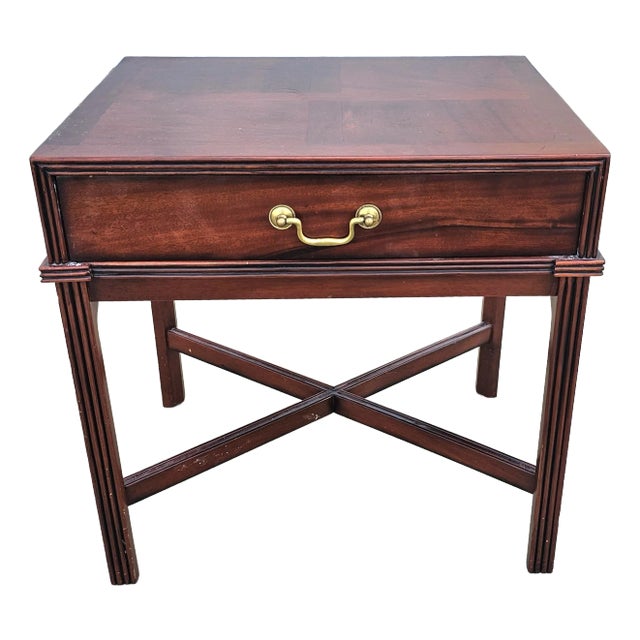 Chippendale Style Mahogany Single Drawer Side Table For Sale