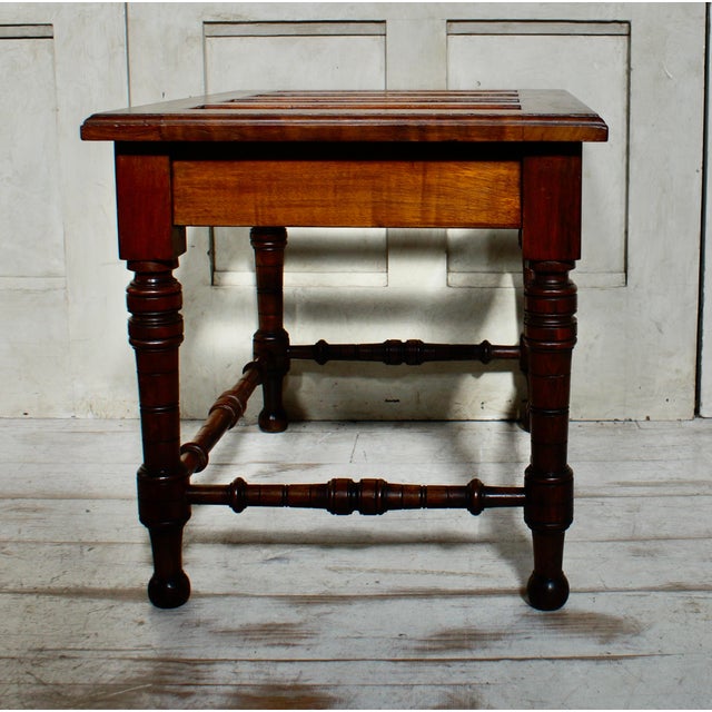 Wood Victorian Teak Luggage Stand, 1900 For Sale - Image 7 of 10