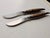 Vintage French Style Set of Wood Handle 2 Fruit Knives. 8.5"L in very good condition