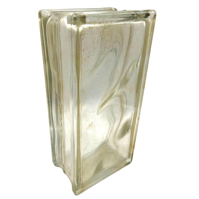 Brutalist 1970 Brutalist Postmodern Tallboy Glass Block Table Vase, West Germany For Sale - Image 3 of 7