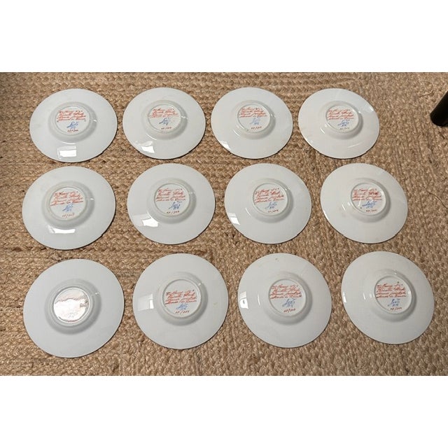 Ceramic Vintage Tiffany & Co. X Le Tallec Private Stock French Porcelain Butter Pat or Trinket Dishes - 12 pcs For Sale - Image 7 of 8