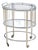 Mid-Century Modern Bar Cart Silver Plate Oval For Sale