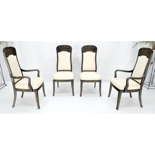 Mastercraft Dark Burl Walnut Oval 4x20" Leaves Dining Table 6 Chairs Set MINT For Sale - Image 13 of 17