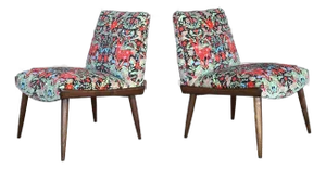 Pair of Kroehler Slipper Chairs Mind the Gap Fabric