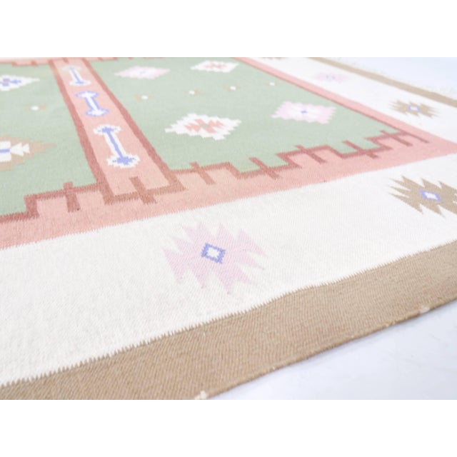 1980s Vintage Handwoven Kilim Rug in Wool, 1980s For Sale - Image 5 of 8