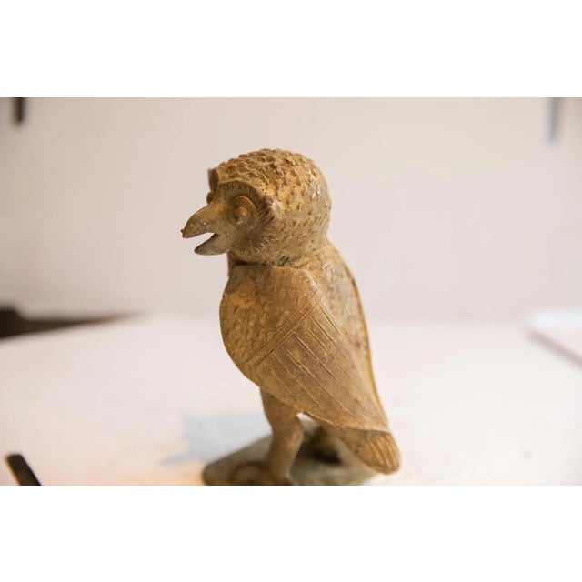 Metal Vintage African Owl Sculpture For Sale - Image 7 of 8