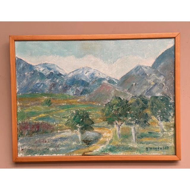 S. Högfeldt, Landscape, 1950s, Oil on Canvas, Framed For Sale - Image 17 of 18