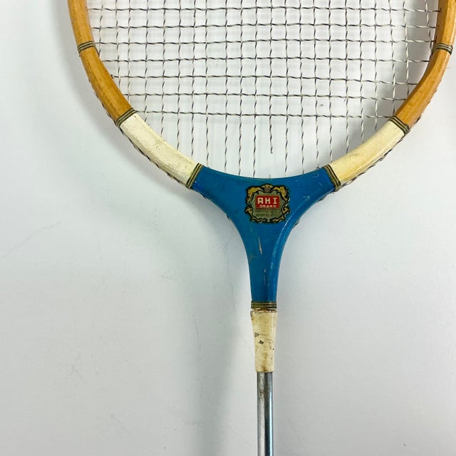 Mid-Century Boho Chic Vintage Badminton Rackets - Set of 2. For Sale - Image 9 of 10