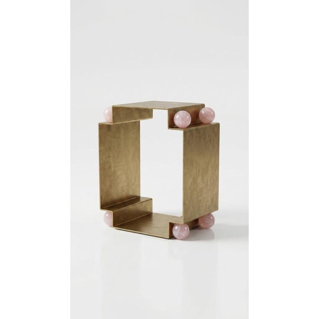 Contemporary Milanese Side Table by Auste Ost For Sale - Image 3 of 9