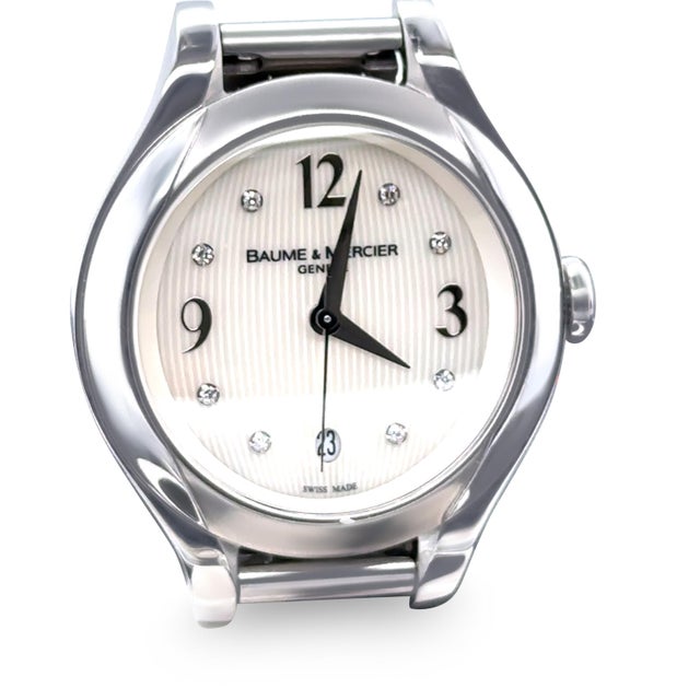 Baume & Mercier Baume & Mercier Stainless Steel Ilea Diamond Dial Watch 30mm For Sale - Image 4 of 11