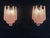 Pink Murano Glass Wall Lamps with Drop-Shaped Prisms, 2000s, Set of 2 For Sale - Image 4 of 7