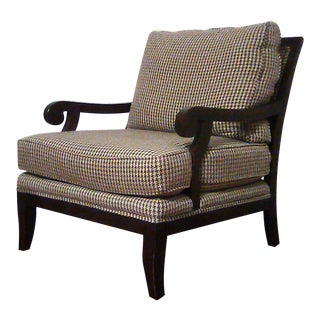 Lillian August Chair-Open Wood Frame Club For Sale