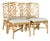 Set of Four Vintage Lexington Chinese Chippendale Rattan & Faux Bamboo Dining Chairs For Sale