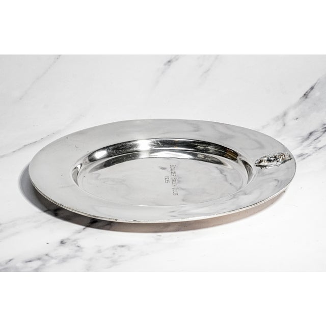 Nice Antique 1935 Boulder Brook Club Silverplate Presentation Trophy Plate New York Equestrian Horse Home Decor For Sale In New York - Image 6 of 9