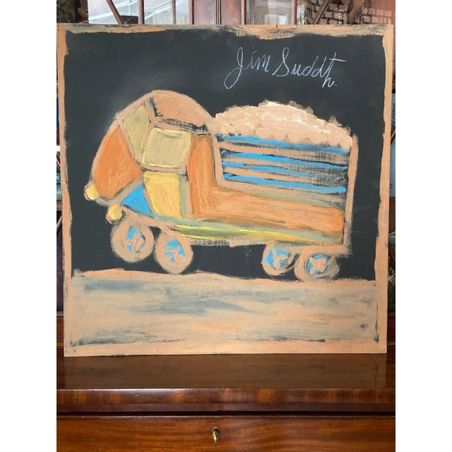 A funky and fun painting of an Alabama Cotton Truck by Jimmy Lee Sudduth! A wonderful mix of colors and mud. Jimmy Lee...