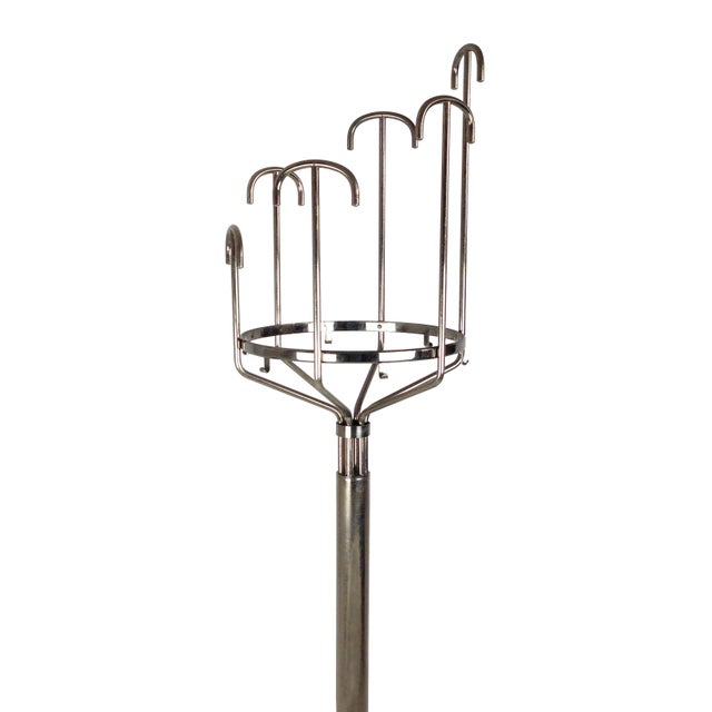 Artemide Floor Coat Hanger in Nickel-Plating and Brass by BBPR for Artemide, 1970s For Sale - Image 4 of 13