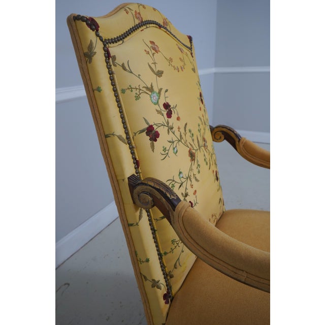 Pair of Century Louis XV Style Giltwood Armchairs For Sale - Image 10 of 18