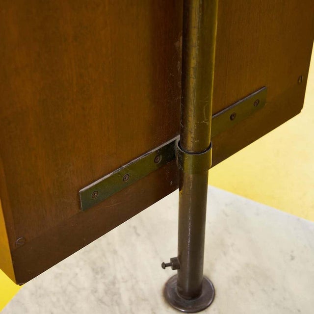 Glass Revolving Bedroom Mirror with Marble Base For Sale - Image 7 of 10