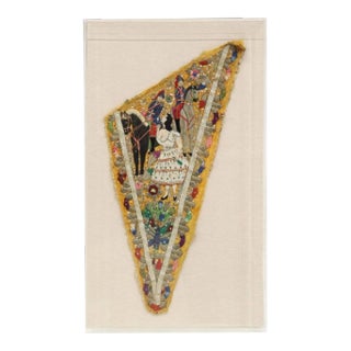 Vintage Peruvian Textile Negreria Dance Cape Framed Wall Folk Art For Sale