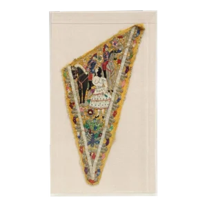 Vintage Peruvian Textile Negreria Dance Cape Framed Wall Folk Art