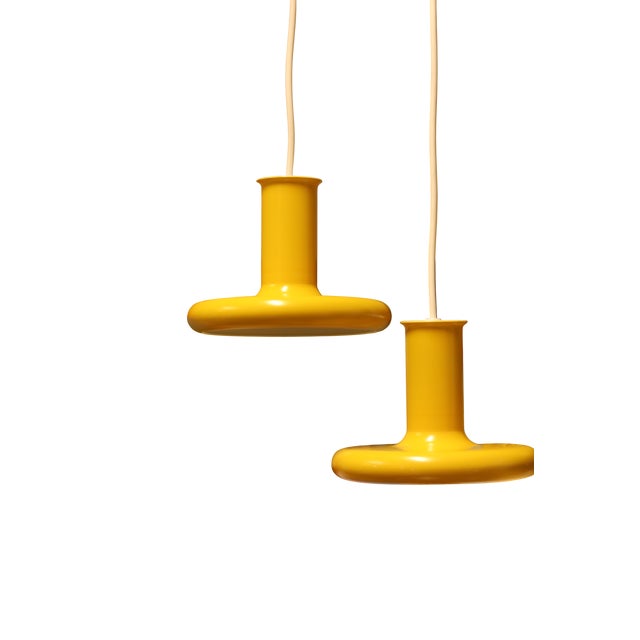 Yellow Optima Lamp in Yellow Metal by Hans Due for Fog & Mørup, 1970s For Sale - Image 8 of 16