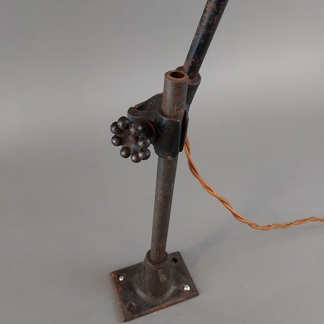 O.C. White Antique o.c. White Machine Desk or Wall Lamp For Sale - Image 4 of 6