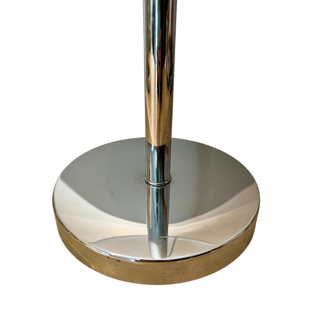 Vintage Mid Century Modern Original Koch & Lowy Dimmable Chrome Table Lamps With Original Shades - a Pair For Sale - Image 11 of 14