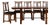 19th Century France Black Wood Dining Set For Sale