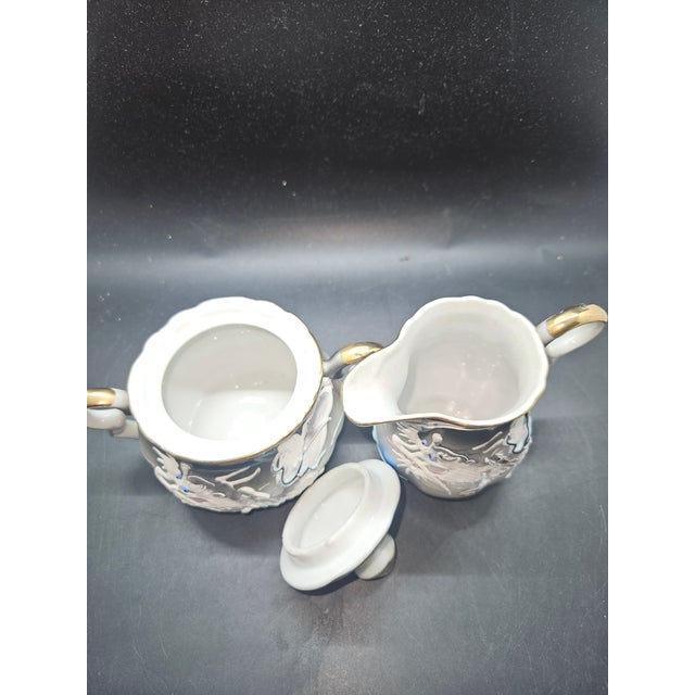 Vintage Lucky Moriage Dragonware Sugar and Creamer Set Made in Japan