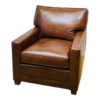 Leather Club Chair by Hancock & Moore For Sale