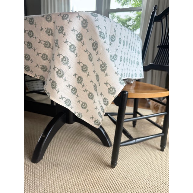 Contemporary Zak + Fox Tablecloth in Undine For Sale In Boston - Image 6 of 6