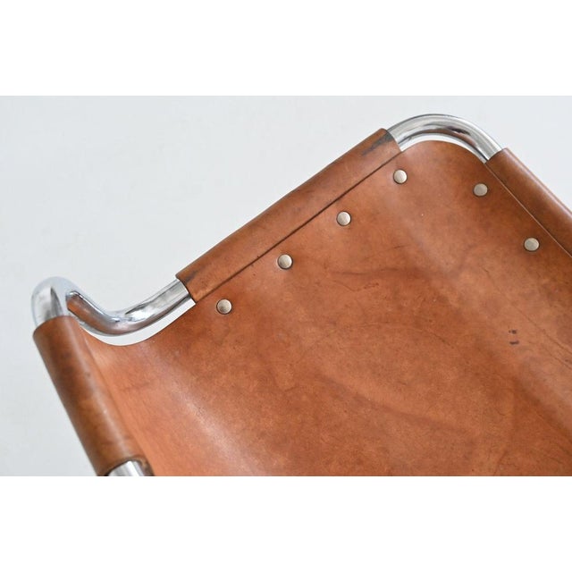 Leather Bar Stools by Charlotte Perriand, 1960s, Set of 3 For Sale - Image 16 of 18