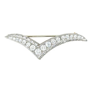 Tiffany & Co. Vintage Diamond Seagull Brooch, Platinum For Sale