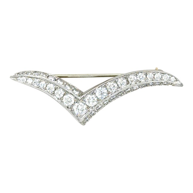 Tiffany & Co. Vintage Diamond Seagull Brooch, Platinum For Sale