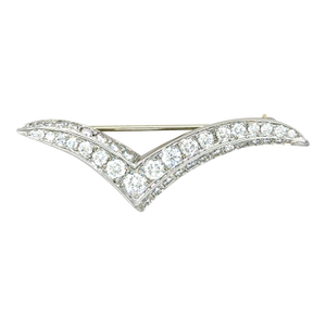 Tiffany & Co. Vintage Diamond Seagull Brooch, Platinum