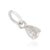 Pear-Cut Diamond Solitaire Charm Pendant in 14k Solid White Gold For Sale - Image 4 of 14