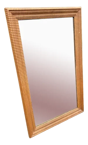 French Faux Bois Wall Mirror, 1860