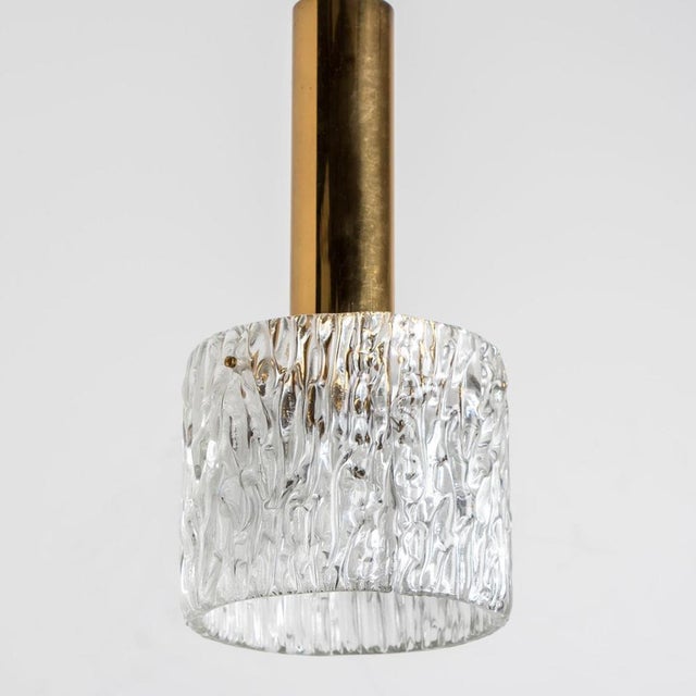 Gold Wave Glass Pendant Light attributed to J.T. Kalmar, 1960s For Sale - Image 8 of 18