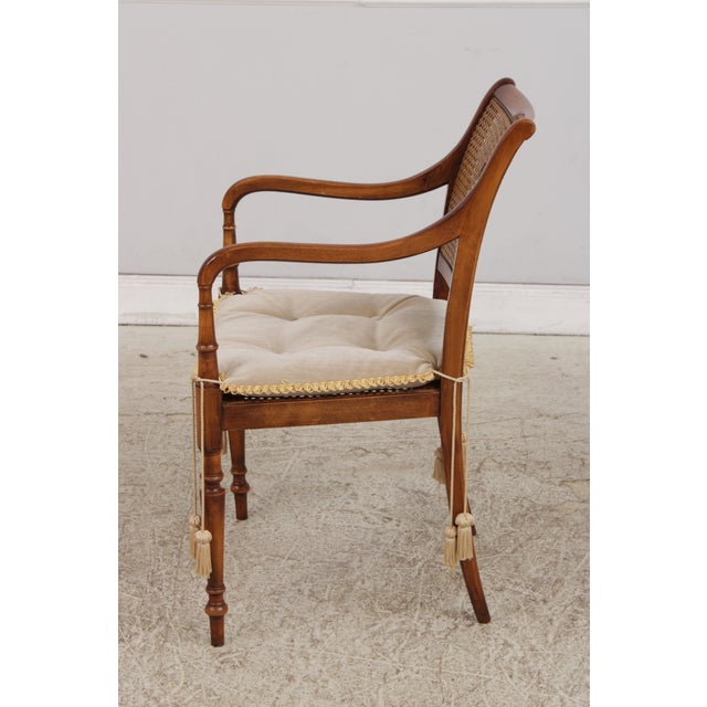 Pair English Adams Style Painted Back Cane Armchairs For Sale In Philadelphia - Image 6 of 16