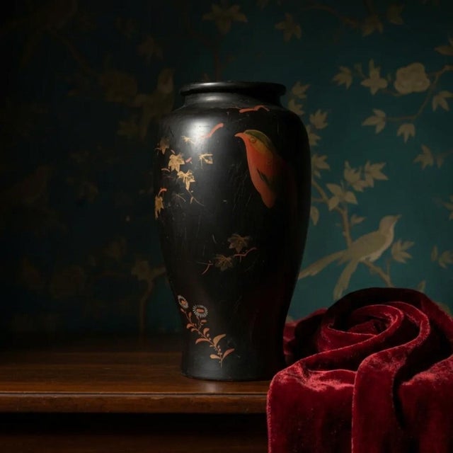 Headline: A Dramatic Contrast of Rich Onyx, Gilt Botanical Detail, and Natural History The Description: Add a layer of...